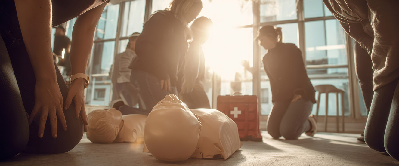 AED practice on dummy