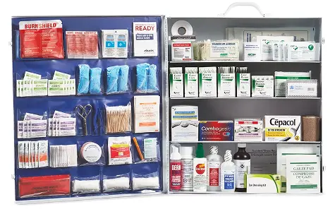 Cintas First Aid Cabinet in Use