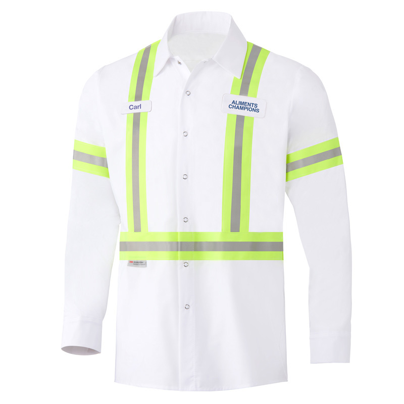 Chemise à boutons-pression et à visibilité améliorée | Cintas