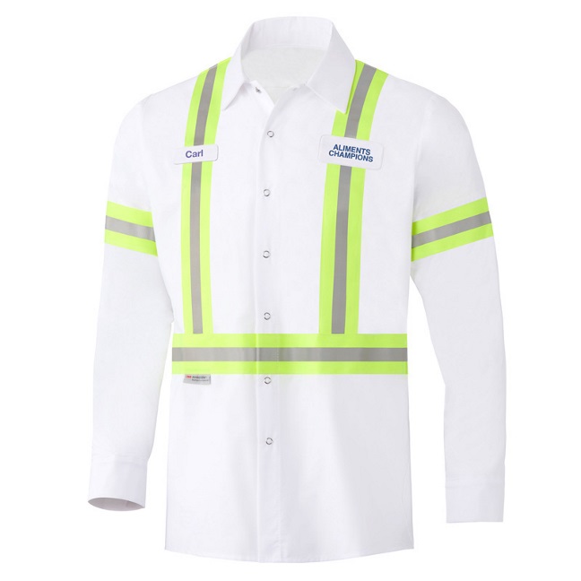 Chemise à boutons-pression et à visibilité améliorée | Cintas